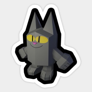 Low poly cat Sticker